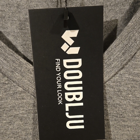 Doublju Gray Oversized Short Sleeve T-Shirt - Picture 2 of 6